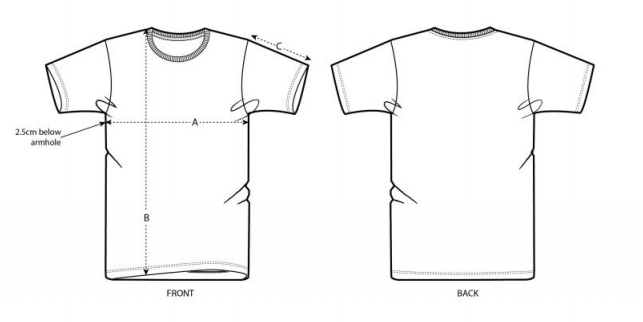 taille du t-shirt bio
