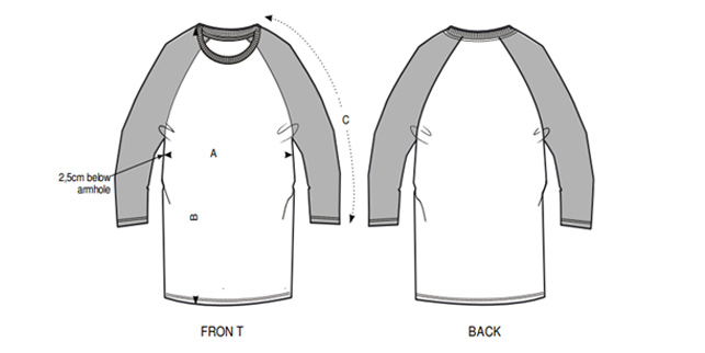 taille t-shirt baseball