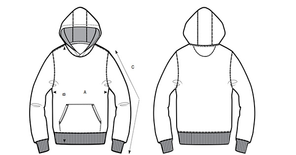 taille du sweatshirt